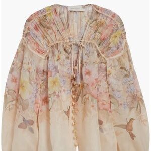 Tropical Floral Linen & Silk Shirt